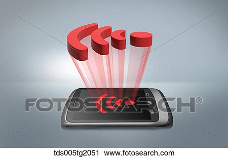 celluar phone wifi View Large Illustration Clip Art - celluar phone wifi. Fotosearch