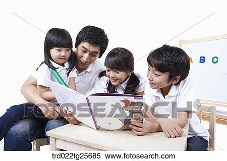 childen are reading View Large Illustration Stock Illustration - childen are reading . Fotosearch