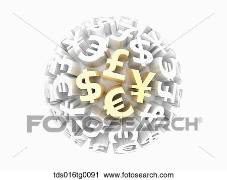 Clip Art - foreing currency and finance. Fotosearch