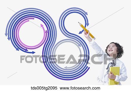 Stock Illustration - future oriented girl. Fotosearch