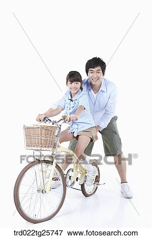 riding bicycle pleasantly View Large Illustration Stock Illustration - riding bicycle pleasantly. Fotosearch