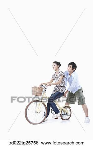 Stock Illustration - riding bicycle pleasantly. Fotosearch