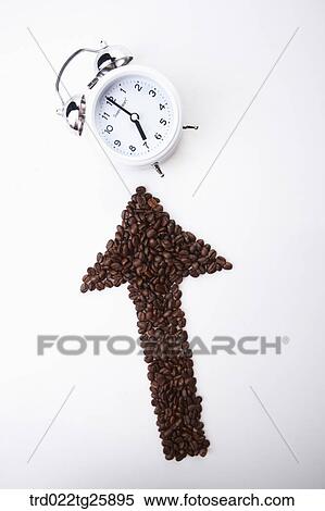 Stock Illustration - roasted coffee beans and coffee cup. Fotosearch