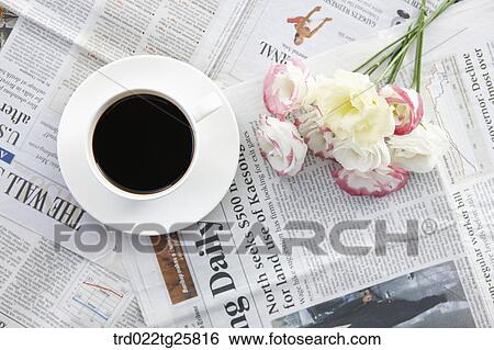 Stock Illustration - roses and coffee. Fotosearch