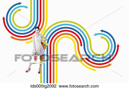 Drawing - sale and shopping. Fotosearch