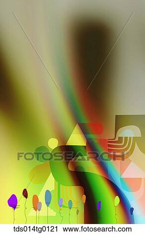 Clip Art - abstractive illustrated background. Fotosearch