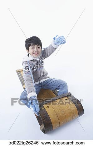 boy go sleding View Large Illustration Stock Illustration - boy go sleding. Fotosearch