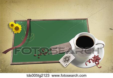 coffee and board View Large Illustration Drawing - coffee and board. Fotosearch