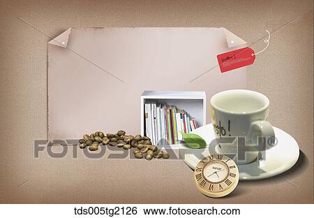 coffee and book life View Large Illustration Stock Illustration - coffee and book life. Fotosearch