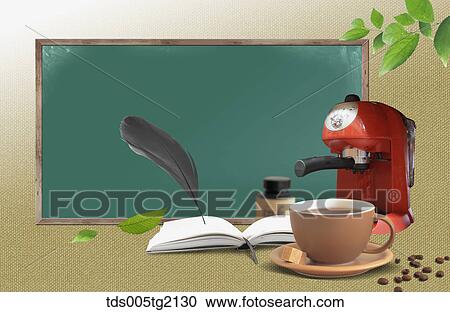 Clipart - coffee and rest time. Fotosearch