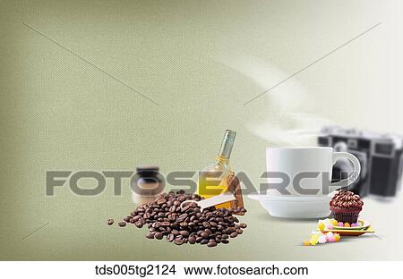 coffee and sweets View Large Illustration Stock Illustration - coffee and sweets. Fotosearch