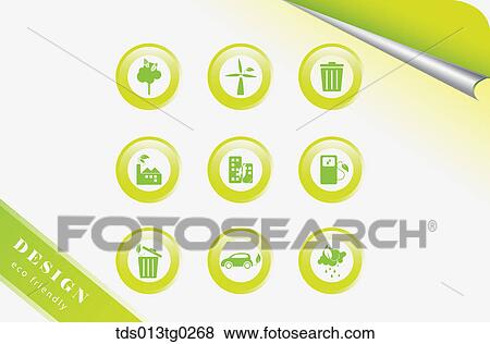 Stock Illustration - eco friendly icons. Fotosearch