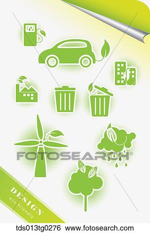 Stock Illustration - eco friendly icons. Fotosearch