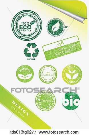 eco friendly icons View Large Illustration Stock Illustration - eco friendly icons. Fotosearch