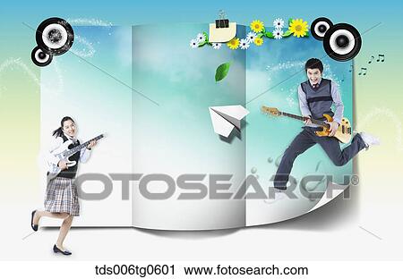 Clip Art - education and cheerful student. Fotosearch