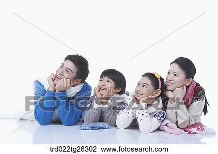 family members cup their chin in their hands View Large Illustration Drawing - family members cup their chin in their hands. Fotosearch