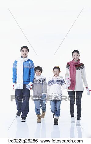 famliy is wearing winter goods with happy smile View Large Illustration Stock Illustration - famliy is wearing winter goods with happy smile. Fotosearch