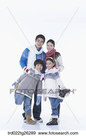 famliy is wearing winter goods with happy smile View Large Illustration Stock Illustration - famliy is wearing winter goods with happy smile. Fotosearch