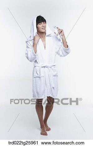 Clip Art - guy in bathrobe. Fotosearch