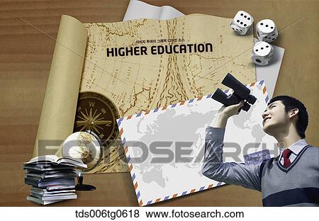 Stock Illustration - higher education and student. Fotosearch
