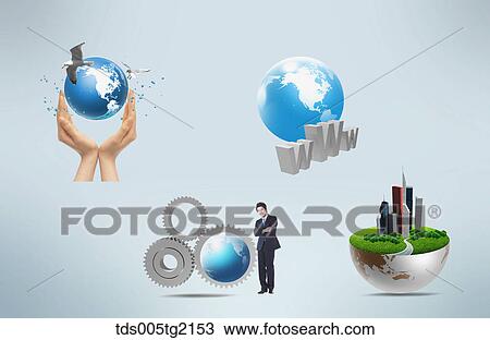 Drawing - international business. Fotosearch