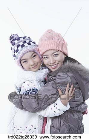 mother and daughter hugging each other View Large Illustration Stock Illustration - mother and daughter hugging each other. Fotosearch