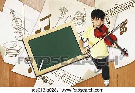 Stock Illustration - music education and student. Fotosearch