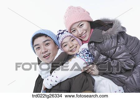 Stock Illustration - parents and daughter hugging each other. Fotosearch