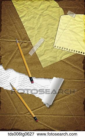 Stock Illustration - pencil and written letters. Fotosearch