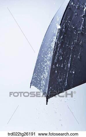 Clip Art - rain drops fallen from the umbrella. Fotosearch