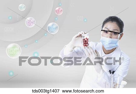 Stock Illustration - researchers and the science. Fotosearch