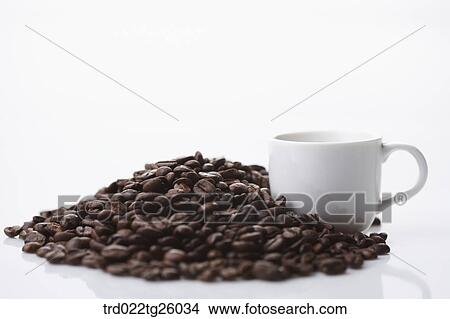 roasted coffee beans and cup View Large Illustration Stock Illustration - roasted coffee beans and cup. Fotosearch