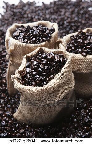 sack is filled with roasted coffee beans View Large Illustration Clip Art - sack is filled with roasted coffee beans. Fotosearch