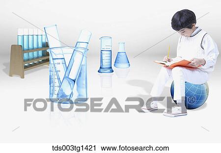 Clip Art - science education with children. Fotosearch