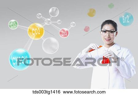 Stock Illustration - scientist and experiment. Fotosearch