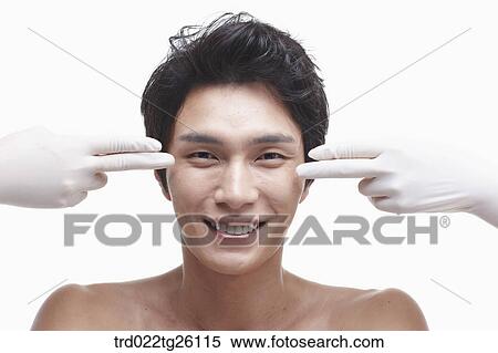 skincare of guy's face View Large Illustration Stock Illustration - skincare of guy's face. Fotosearch