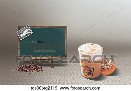 Stock Illustration - sweet coffee and donuts. Fotosearch
