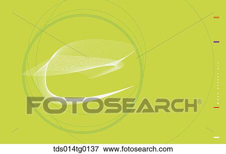 Stock Illustration - wave effect illustrated background. Fotosearch