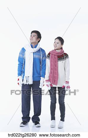 woman and man is wearing winter goods View Large Illustration Clipart - woman and man is wearing winter goods. Fotosearch