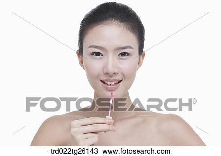 woman wearing makeup View Large Illustration Drawing - woman wearing makeup. Fotosearch