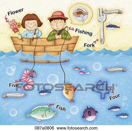 alphabet F study with illustration and words View Large Clip Art Graphic Clip Art - alphabet F study with illustration and words. Fotosearch