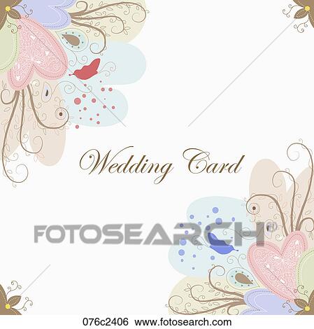 Clip Art - design of wedding invitation. Fotosearch