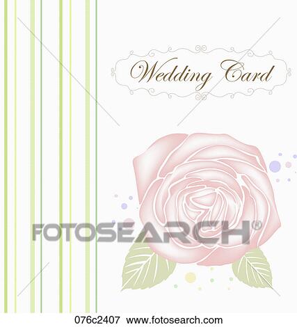 Clip Art - design of wedding invitation. Fotosearch