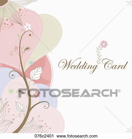 Clipart - design of wedding invitation. Fotosearch