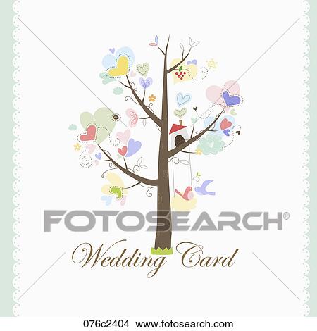Clipart - design of wedding invitation. Fotosearch