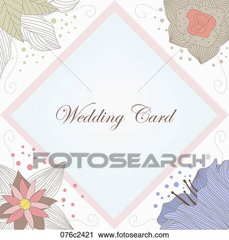 Clipart - design of wedding invitation. Fotosearch