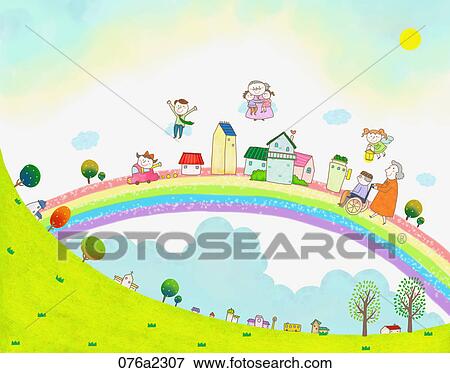 illustratioin of happy family View Large Clip Art Graphic Clip Art - illustratioin of happy family. Fotosearch