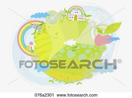 Clipart - illustratioin of happy family. Fotosearch