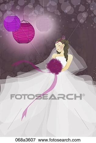 Clip Art - illustration of bride. Fotosearch