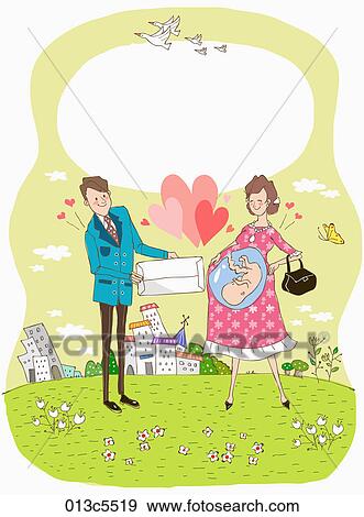 Clip Art - illustration of childbirth grant. Fotosearch